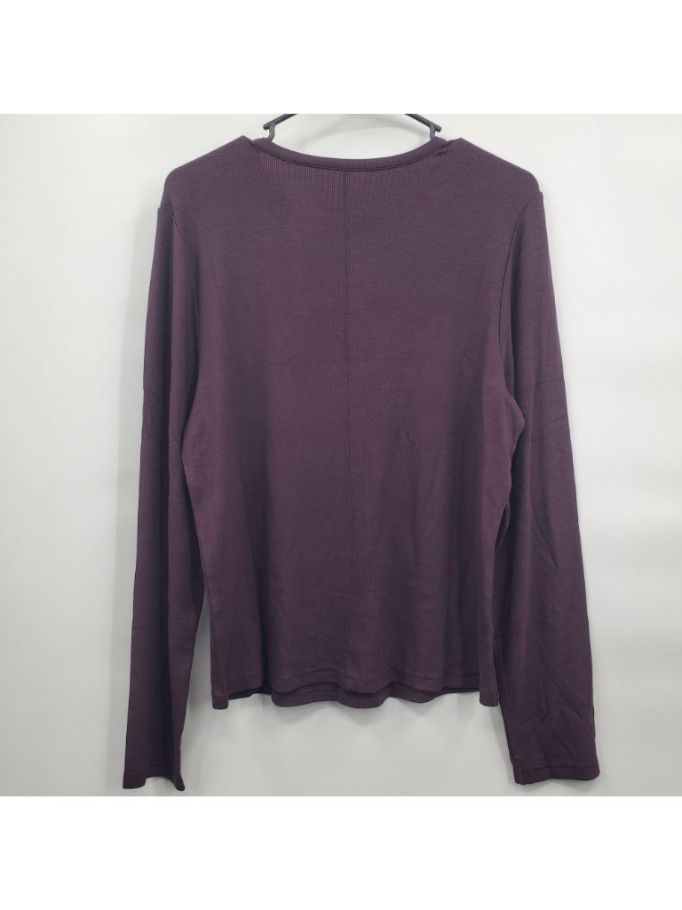 Nuuds Slinky Rib Long Sleeve Shirt Top Women Size Xxl Nwt Crew Soft Form Fitting — image 4 of 8